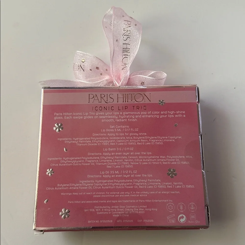 💖 NEW Paris Hilton Iconic Lip Trio - Rose Glow Set ✨ NIB